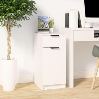 vidaXL Vidaxl - Armario De Escritorio Madera Contrachapada Blanco 33,5x50x75 Cm
