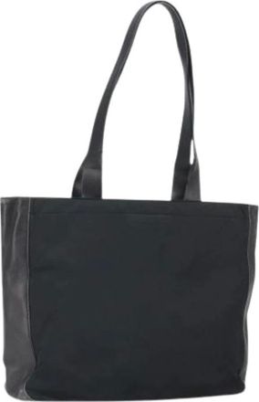 Prada Pre-owned Tote Bags, female, Black, Size: ONE SIZE Pre-owned Vintage Nylon Tote Bag