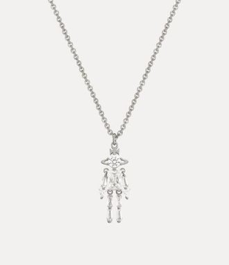 Vivienne Westwood Issa Pendant Necklace Silver Cubic Zirconia Women