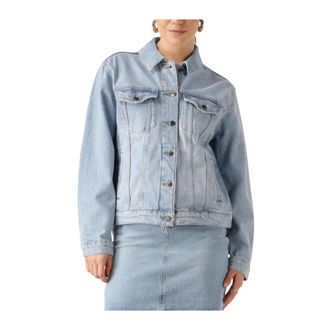 Object Object, Jassen, Dames, Blauw, M, Denim, Objellen Re Denim Jas