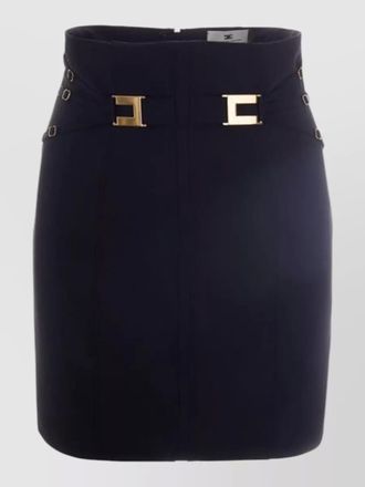 Elisabetta Franchi high waisted skirt gold tone detail