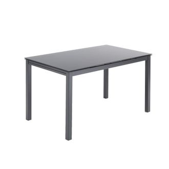 Oresteluchetta Mesa extensible de cristal templado gris cm. Al.75xl.140xp.80