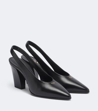 Prada Leather slingback pumps