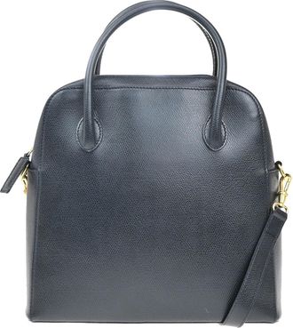 Celine Handbag Leather Navy Leather Handbag (Pre-Owned)