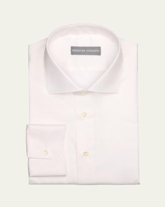 Bergdorf Goodman Mens Textured Cotton Dress Shirt