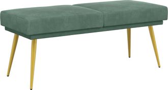 vidaXL Banco De Doble Capa Verde Mar 120 X 45 X 46 Cm Terciopelo Vidaxl
