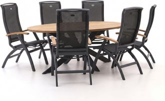 Hartman Hartman Da Vinci/Stephanie 240cm dining tuinset 7-delig verstelbaar