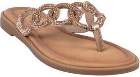 Good Choice Shoes Vania Embellished Flip Flop in Rose Gold at Nordstrom Rack, Size 8.5