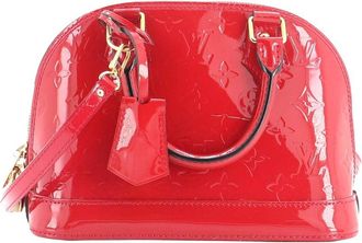 Louis Vuitton Red Monogram Vernis Alma Bb (Authentic Pre-Loved)