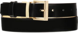 Kazar Moca Dubbelzijdige Leren Riem - Dames - Riemen - Zwart - 100 CM - Leer - Accessoires