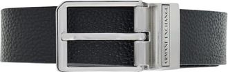 A|X Armani Exchange Hammered Leather Belt - Heren - Riemen - Zwart - ONE Size - Leer - Accessoires