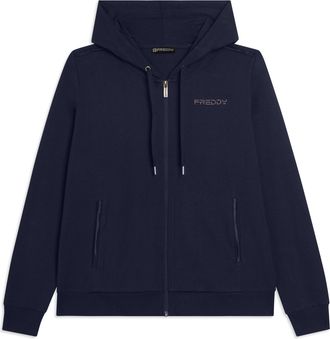 Freddy Felpa Cappuccio con Zip e Logo FREDDY