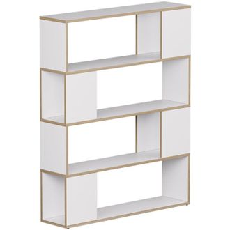 Vicco Separador De Ambientes Eneos, Blanco/roble, 100 X 124.5 Cm, Vicco