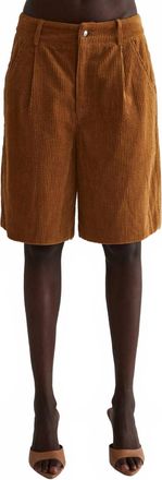 Crescent Corduroy Bermuda Shorts In Myrtle