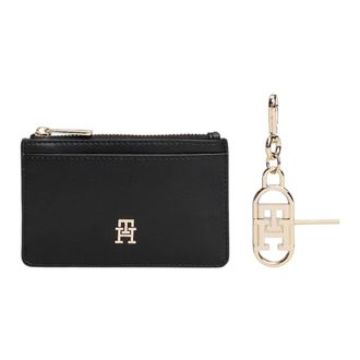 Tommy Jeans Wallets & Cardholders, female, Black, Size: ONE SIZE Credit Card Holder And Charm Gift Box