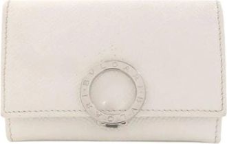 Bulgari Pre-owned Wallets, female, White, Size: ONE SIZE Pre-owned Leather Wallet