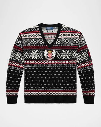 Polo Ralph Lauren Men & apos;s Embroidered Wool Sweater