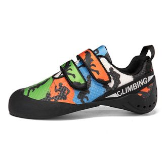 Generic Unisex Lightweight Rock Climbing Boulder Shoes - Durable Anti-Slip Outdoor Gym Sports Climbing Shoes for Beginners (Blue Green Orange,7.5)