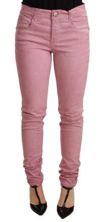 Acht Womens Skinny Jeans Pink Cotton - Size 26 (Waist)