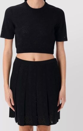 Givenchy monogram knitted crew neck crop