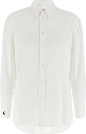 Ralph Lauren White Embroidered Logo Shirt