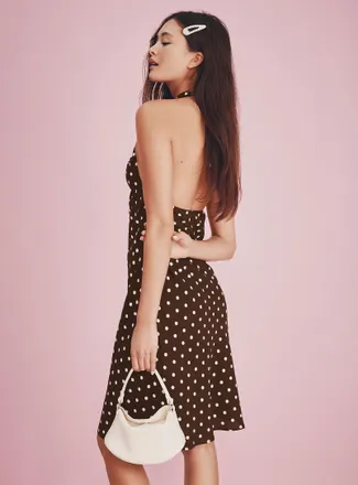 Twik Womens Crepe halter midi dress