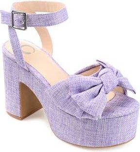 Journee Collection Zenni Bow Platform Sandal in Purple at Nordstrom Rack, Size 9.5