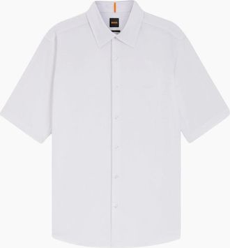 HUGO BOSS Mens BOSS Orange Rash 2 M Shirt 100 White - Size: 42/Regular