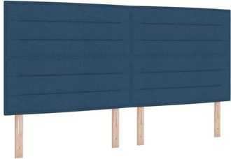 vidaXL Cabecero Led Con Luces De Tiras Led Manual Azul 200 Cm Tela Vidaxl