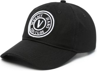 Versace Jeans Couture logo-embroidered baseball cap - women - Cotton - One Size - Black