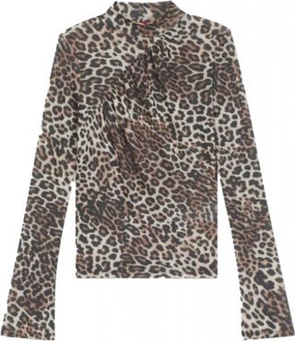 HUGO BOSS Dardonnay Top - Dames - Longsleeves - Bruin - M - Polyester - Tops