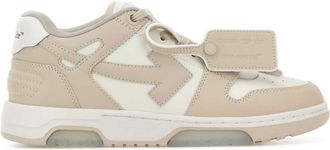 Off-white Two Tone Leather Out Of Office Sneakers