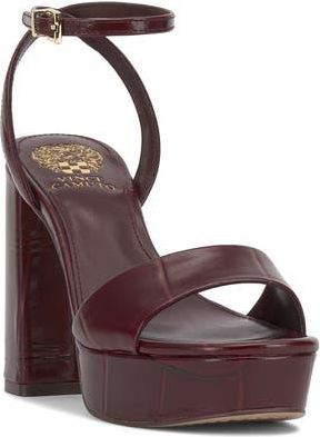 Vince Camuto Pendry Ankle Strap Platform Sandal in Plum at Nordstrom Rack, Size 9