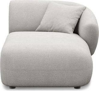Castlery Auburn Right Chaise Customized, Performance Fleece, Medium Grey, Spill Resistant, Modular Sofa by Castlery