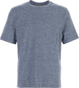 Brunello Cucinelli Melange Blue Crew-Neck T-shirt