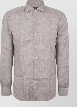 Barba linen regular-fit shirt