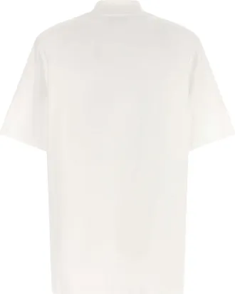 The Attico Mock-Neck Logo T-shirt - Cream