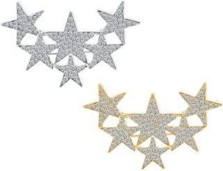 Bling Jewelry Set of 2 Large Holiday Star Brooches in Multicolor at Nordstrom Rack