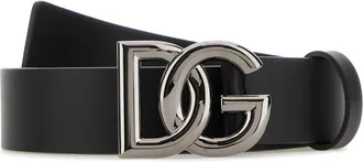Dolce & Gabbana Black Leather Belt