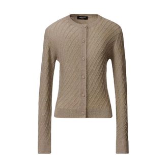 Fabiana Filippi Cashmere Knitwear, female, Green, Size: L Relaxed Fit Cardigan