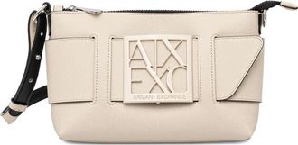 A|X Armani Exchange Borsa tote con placca logo - Toni neutri