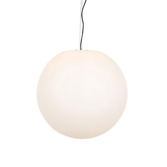QAZQA Moderno L&aacute;mpara Colgante Moderna De Exterior Blanca 56 Cm Ip65 - Nura Pl&aacute;stico Esfera Adecuado Para Led Max. 1 X 23 Watt - Qazqa