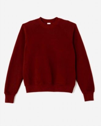 Re/Done Womens Classic Crewneck Sweatshirt In Currant
