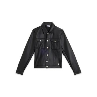 Freddy Giacca trucker in similpelle con taglio corto