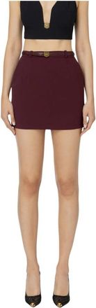 Elisabetta Franchi Crep&eacute; Mini Rok met Borduursel - Dames - Korte rokken - Rood - XS - Rokken