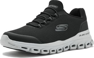 Skechers Mens Glide-Step Noltek Sneaker, Black/Grey, 13