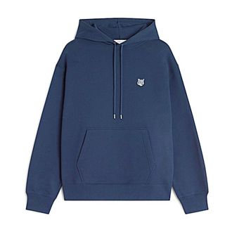 Maison Kitsun&eacute; Felpa - male - Maison Kitsun&eacute; - Hoodies - Blue - XS - Sweatshirts & Hoodies