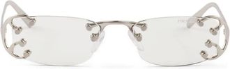 Prada Occhiali da sole Runway rettangolari - Grigio
