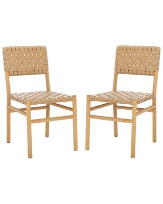 Safavieh Couture Jeremiah Woven Leather Dining Chair