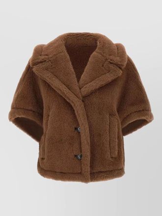 Max Mara teddy cape faux fur texture